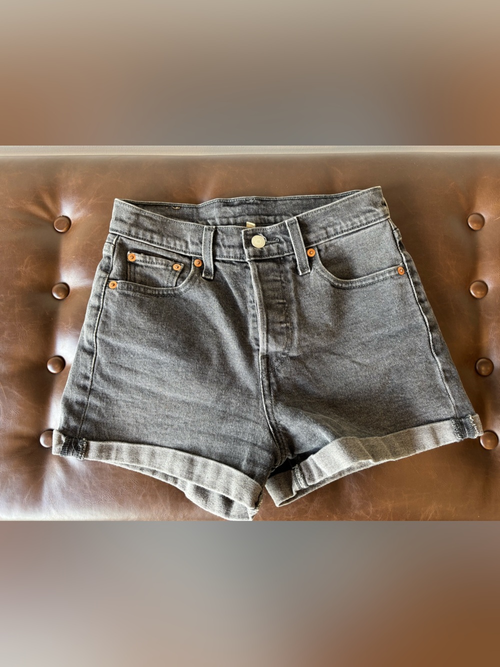 Levi’s High-Waist Denim Roll-Hem Women’s Shorts